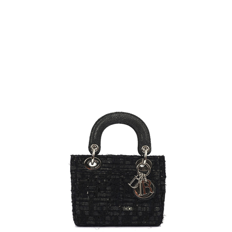 Picture of Christian Dior Top Handle Lady Dior - Mini in Black, Alligator Leather