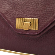 Picture of Chloe Shoulder Bag Sally - Medium in Plum Purple, Calfskin Leather