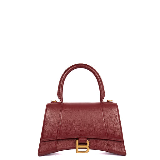 Picture of Balenciaga Top Handle Hourglass Top Handle Small in Red, Veau (Calfskin)