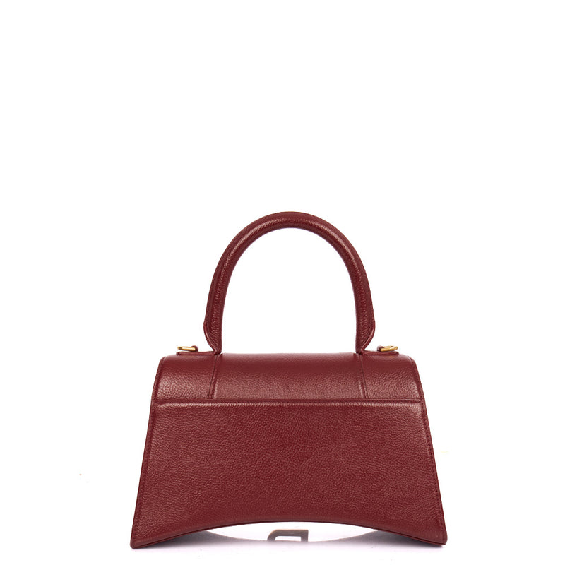 Picture of Balenciaga Top Handle Hourglass Top Handle Small in Red, Veau (Calfskin)