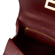 Picture of Balenciaga Top Handle Hourglass Top Handle Small in Red, Veau (Calfskin)