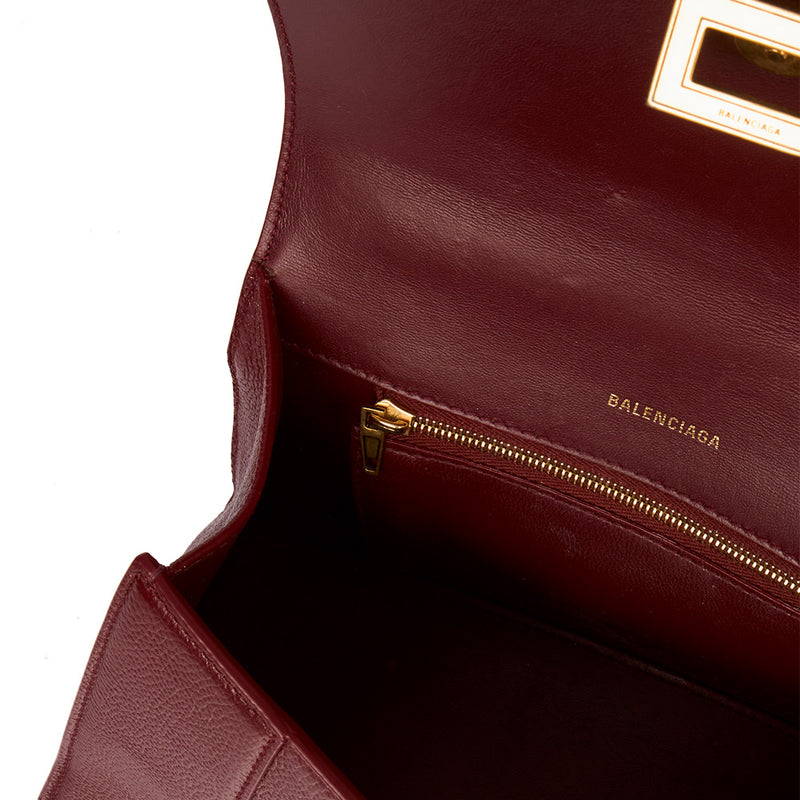 Picture of Balenciaga Top Handle Hourglass Top Handle Small in Red, Veau (Calfskin)