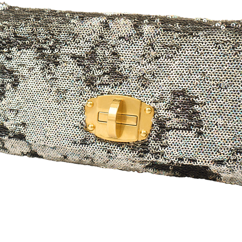 Picture of Miu Miu Shoulder Bag Clutch in Metallic, Canvas