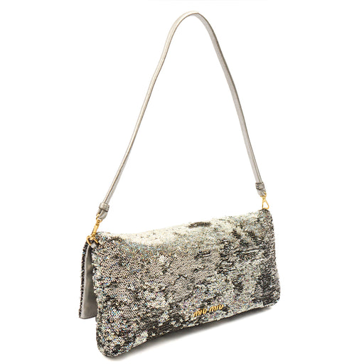 Picture of Miu Miu Shoulder Bag Clutch in Metallic, Canvas