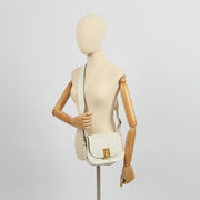 Picture of Mulberry Cross Body Sadie in White, Calfskin Leather