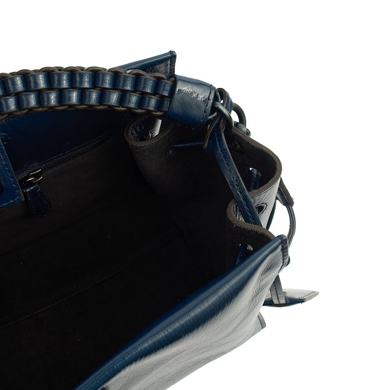 Picture of Mulberry Cross Body Iris - Small in Navy, Crinkle Patent