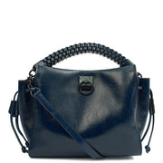 Picture of Mulberry Cross Body Iris - Small in Navy, Crinkle Patent