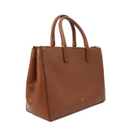 Picture of Mulberry Top Handle M Zipped in Brown, Calfskin Leather