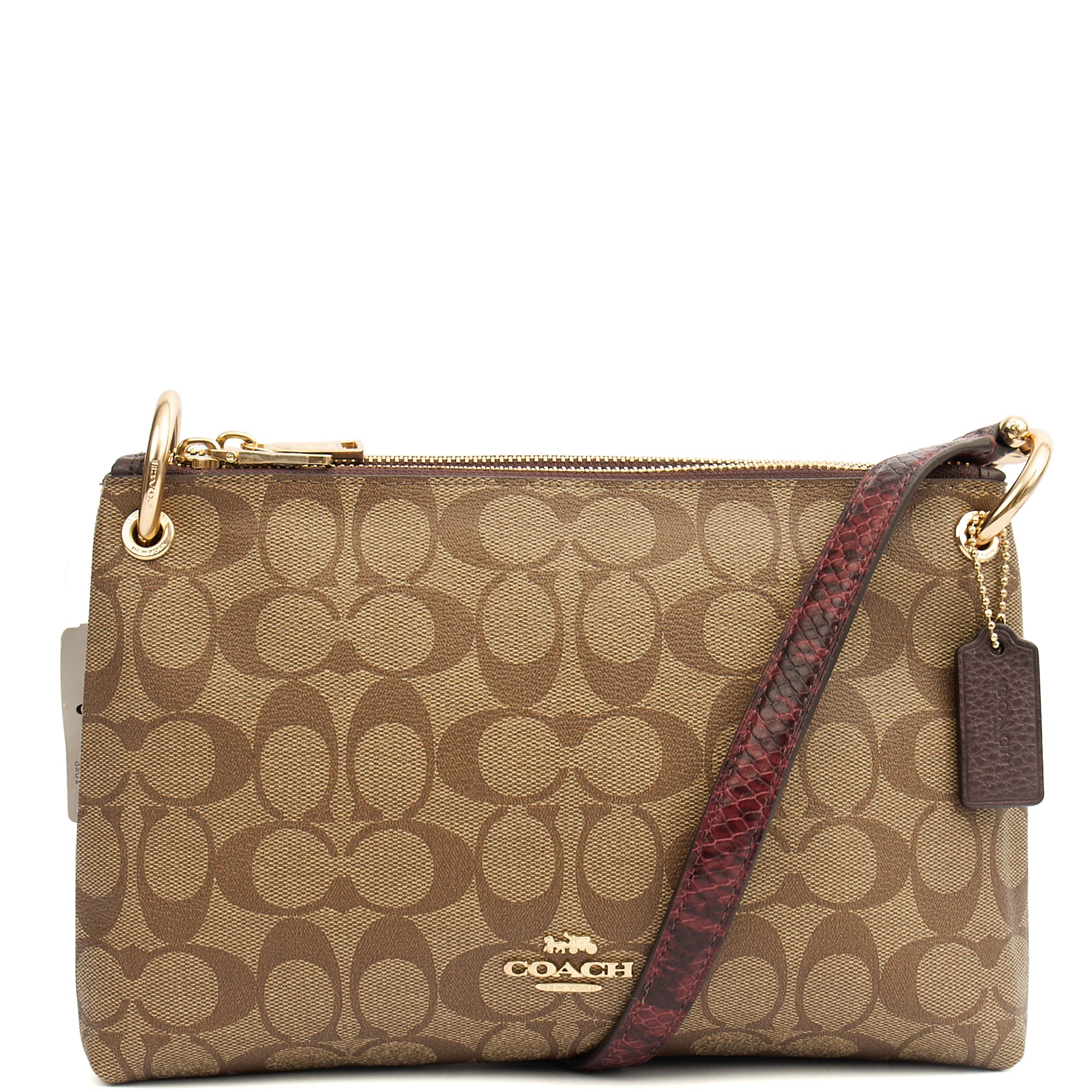 Coach Cross Body Signature Crossbody in Brown, Leather | The