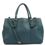 Picture of Mulberry Tote Bayswater Double Zip Tote - Small in Blue, Calfskin Leather