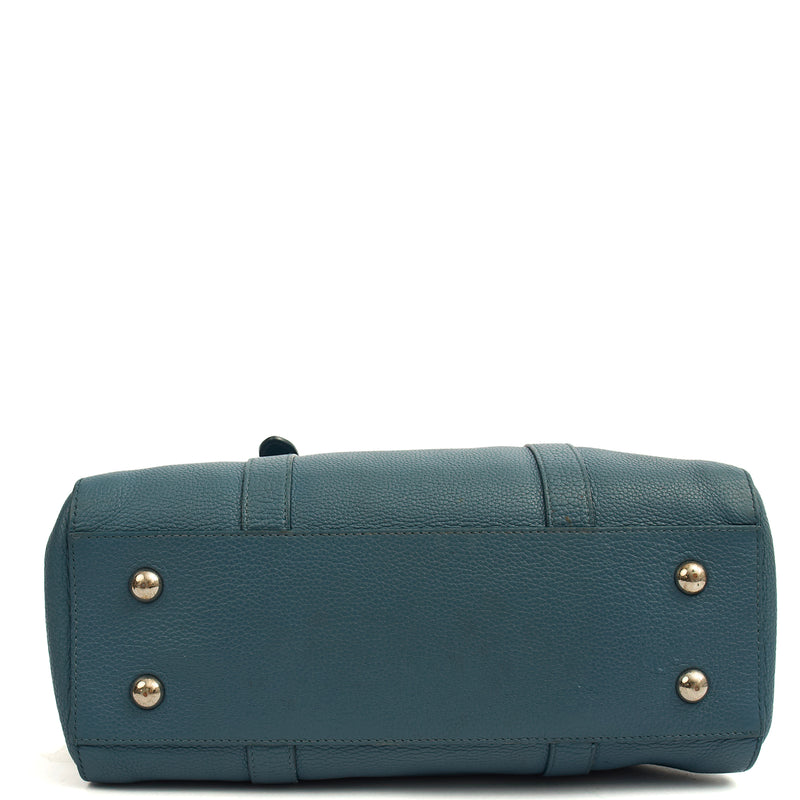 Picture of Mulberry Tote Bayswater Double Zip Tote - Small in Blue, Calfskin Leather