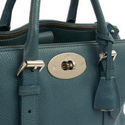 Picture of Mulberry Tote Bayswater Double Zip Tote - Small in Blue, Calfskin Leather