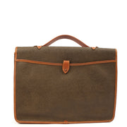 Picture of Mulberry Cross Body Briefcase in Green, Scotchgrain
