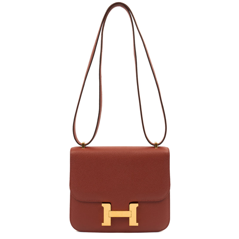 Picture of Hermes Shoulder Bag Constance 18 in Rouge Vénitien, Epsom Leather