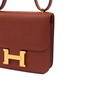 Picture of Hermes Shoulder Bag Constance 18 in Rouge Vénitien, Epsom Leather