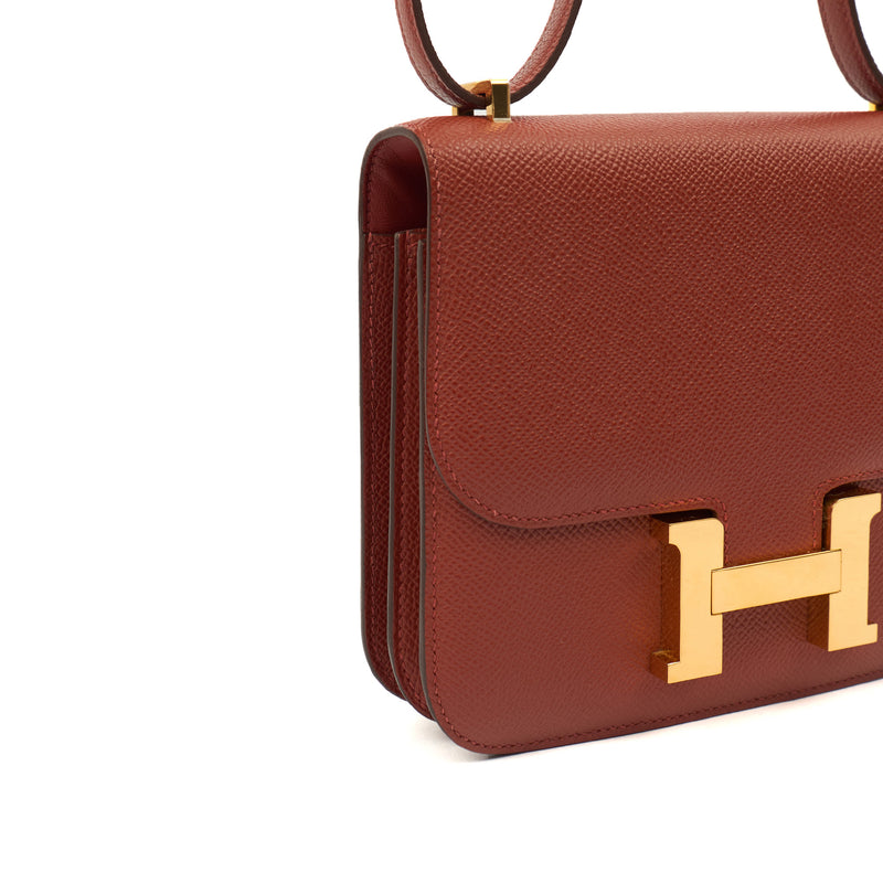 Picture of Hermes Shoulder Bag Constance 18 in Rouge Vénitien, Epsom Leather