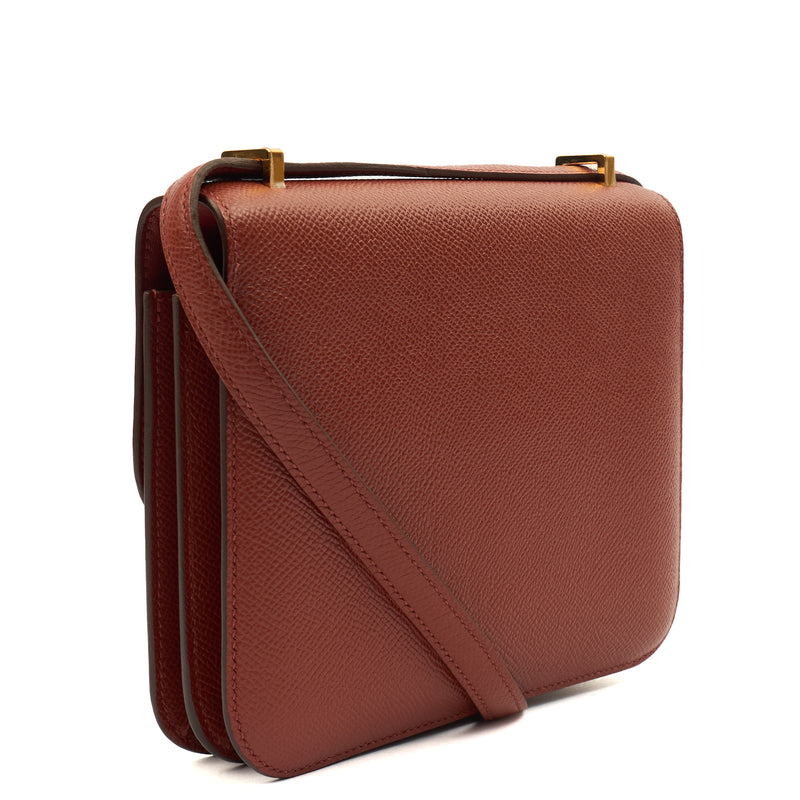 Picture of Hermes Shoulder Bag Constance 18 in Rouge Vénitien, Epsom Leather