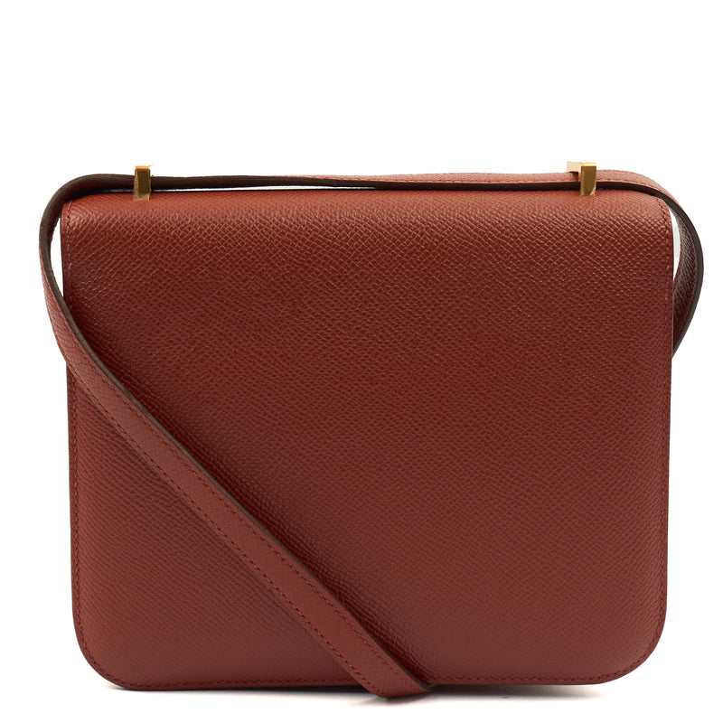 Picture of Hermes Shoulder Bag Constance 18 in Rouge Vénitien, Epsom Leather
