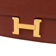 Picture of Hermes Shoulder Bag Constance 18 in Rouge Vénitien, Epsom Leather
