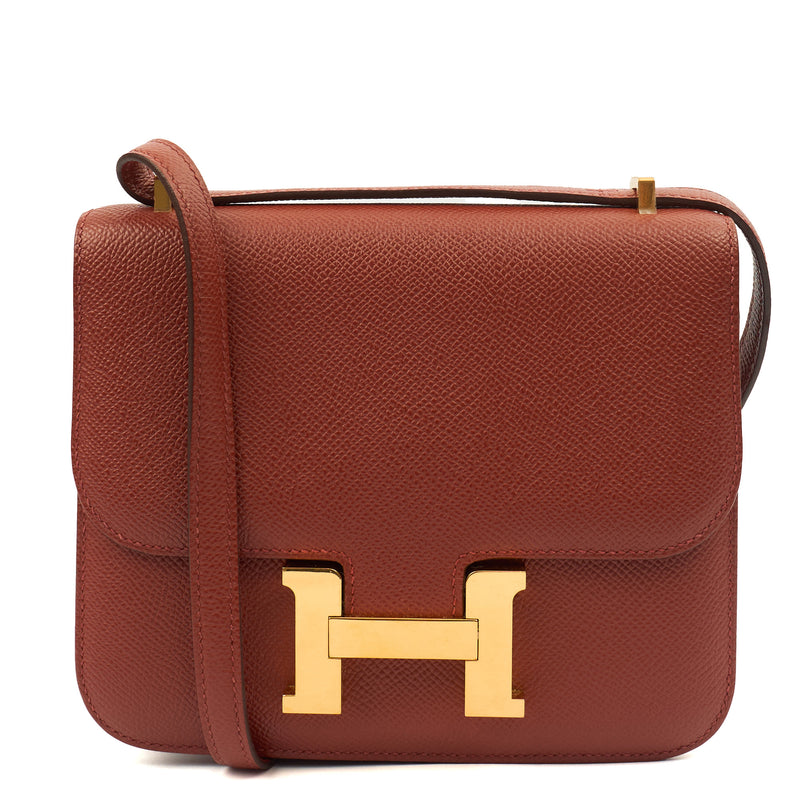 Picture of Hermes Shoulder Bag Constance 18 in Rouge Vénitien, Epsom Leather