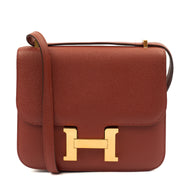 Picture of Hermes Shoulder Bag Constance 18 in Rouge Vénitien, Epsom Leather