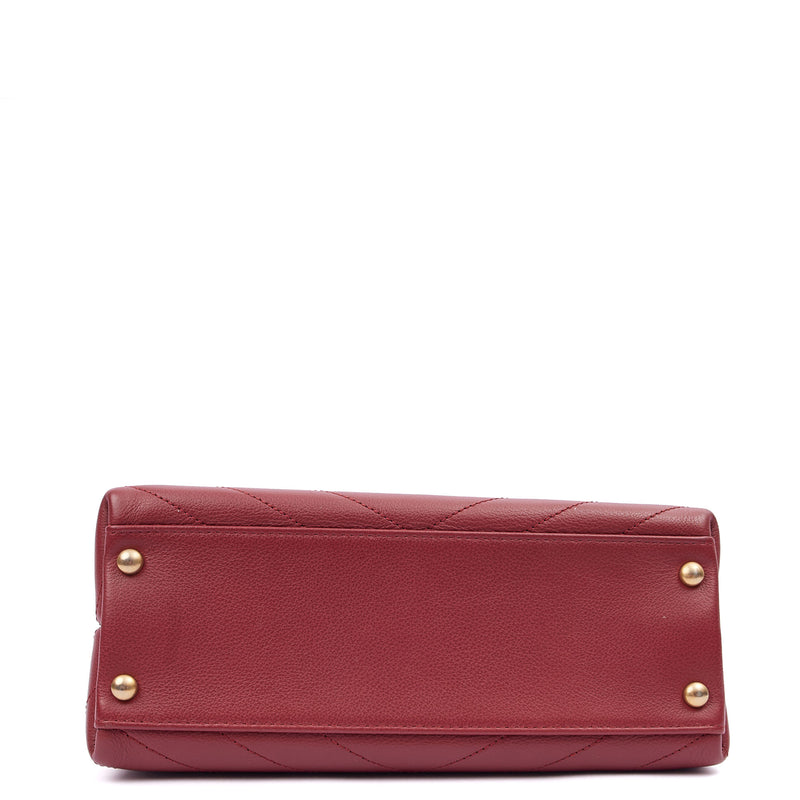 Picture of Chanel Top Handle Flap Bag With Top Handle in Red, Leather