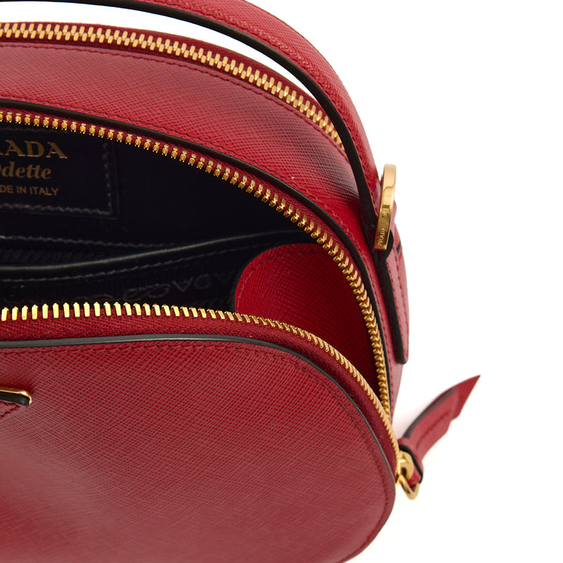 Picture of Prada Top Handle Crossbody in Red, Calfskin