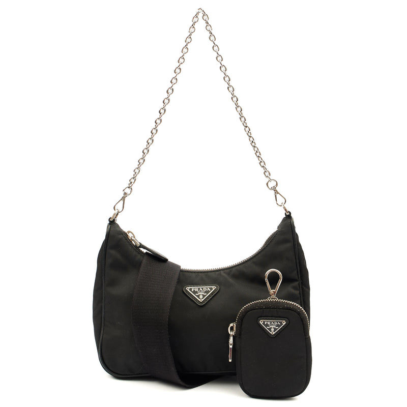 Picture of Prada Cross Body Re-Edition 2000 Shoulder Bag in Black, Fabric