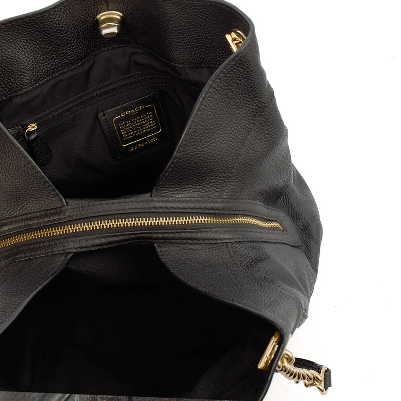 Picture of Coach Shoulder Bag Edie Tote in Black, Leather
