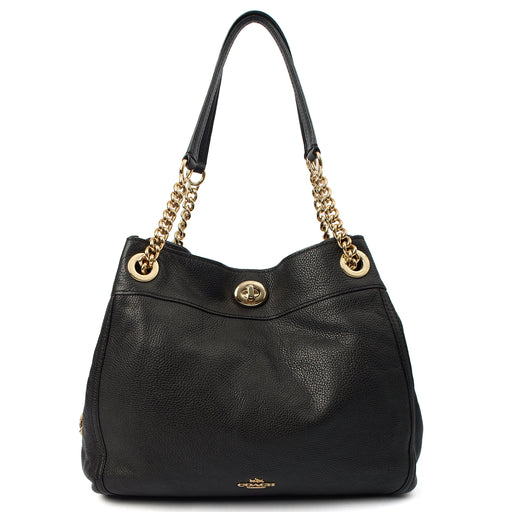 Picture of Coach Shoulder Bag Edie Tote in Black, Leather