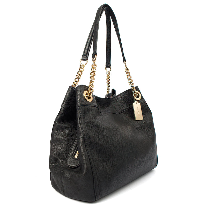 Picture of Coach Shoulder Bag Edie Tote in Black, Leather