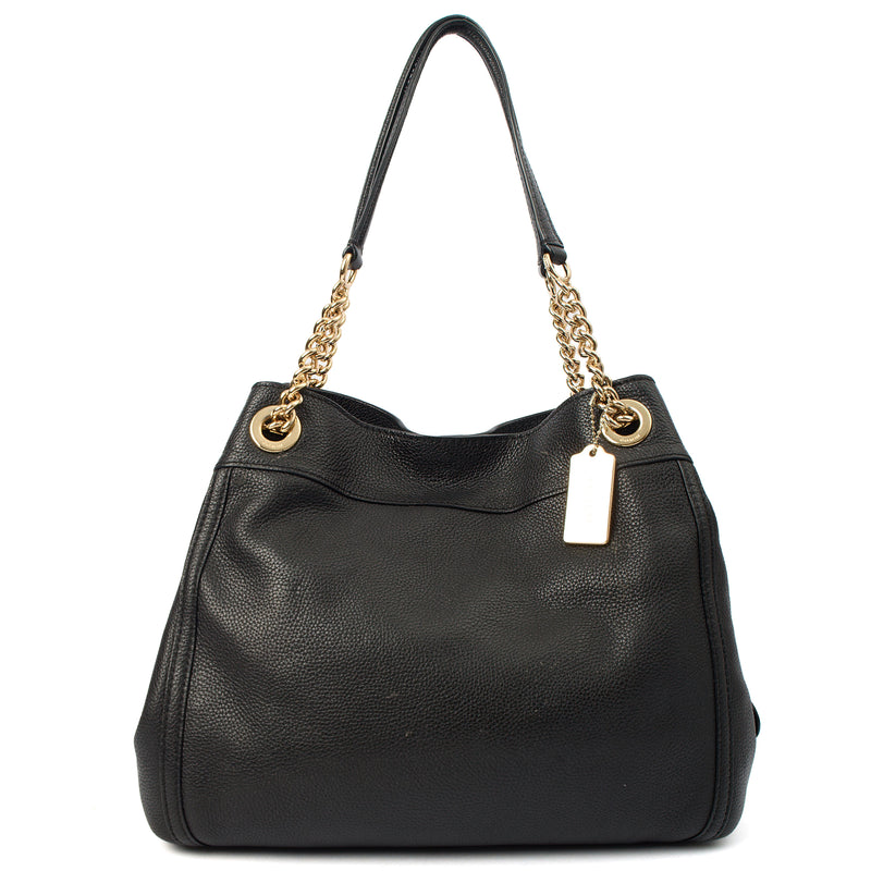 Picture of Coach Shoulder Bag Edie Tote in Black, Leather
