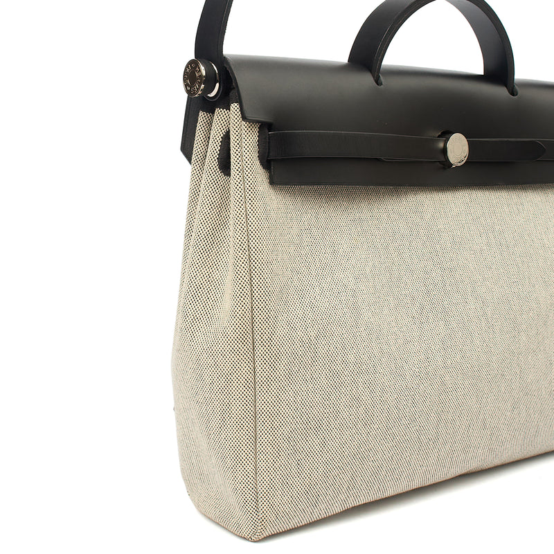 Picture of Hermes Tote Herbag Zip 31 in Black, Fabric