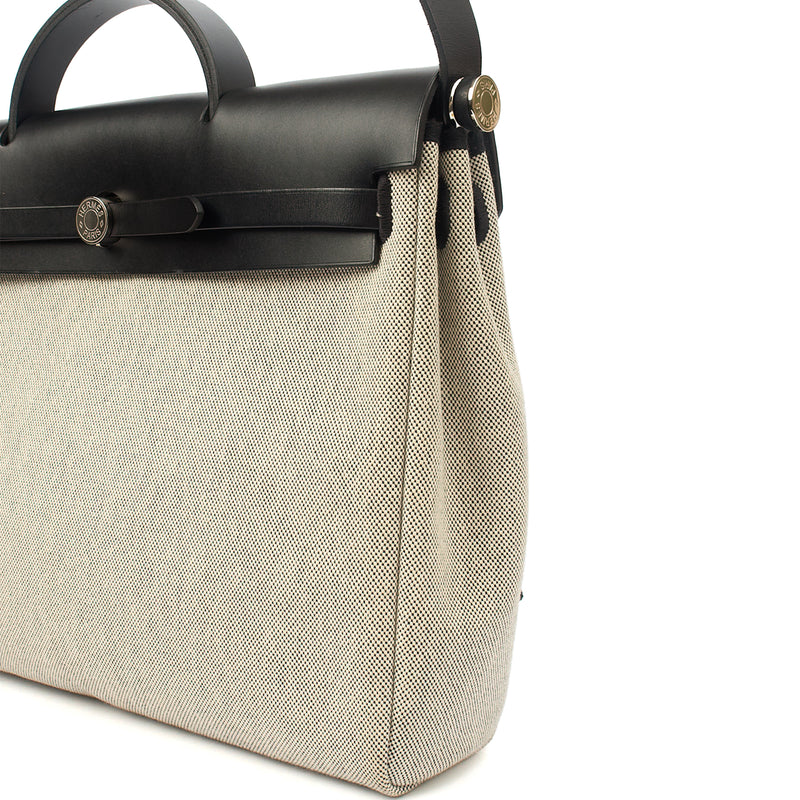 Picture of Hermes Tote Herbag Zip 31 in Black, Fabric