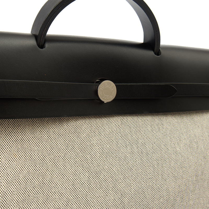 Picture of Hermes Tote Herbag Zip 31 in Black, Fabric