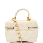 Picture of Chanel Cross Body Vanity - Small in White, Caviar Leather