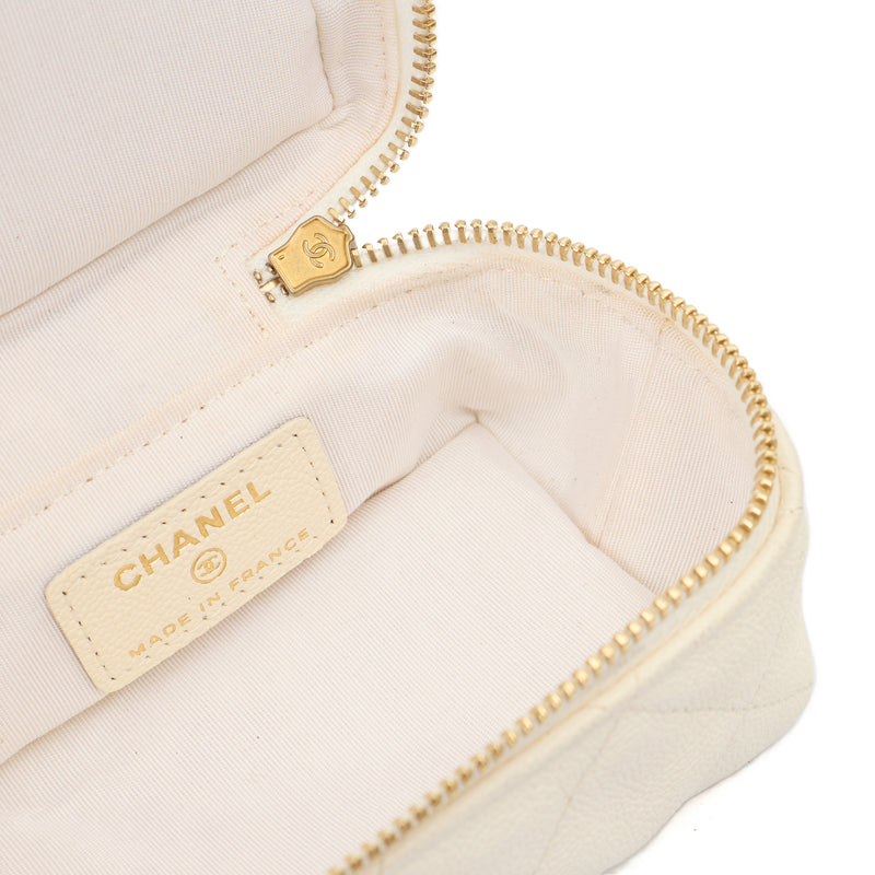 Picture of Chanel Cross Body Vanity - Small in White, Caviar Leather