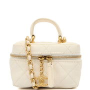 Picture of Chanel Cross Body Vanity - Small in White, Caviar Leather