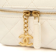 Picture of Chanel Cross Body Vanity - Small in White, Caviar Leather