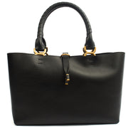 Picture of Chloe Tote Marcie - Large in Black, Calfskin Leather
