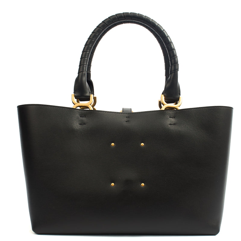 Picture of Chloe Tote Marcie - Large in Black, Calfskin Leather