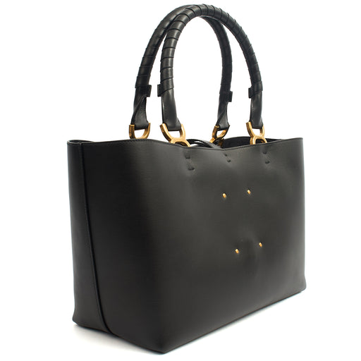 Picture of Chloe Tote Marcie - Large in Black, Calfskin Leather