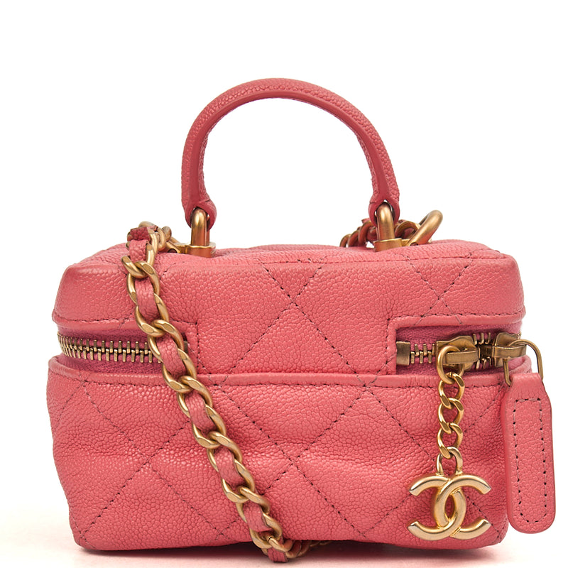 Picture of Chanel Cross Body Vanity Case - Mini in Pink, Caviar Leather