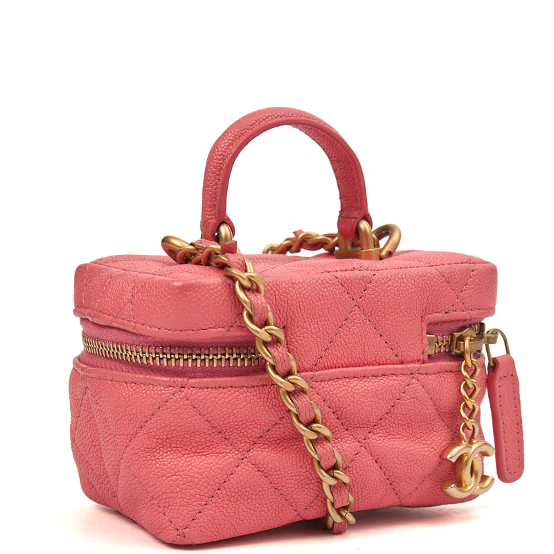 Picture of Chanel Cross Body Vanity Case - Mini in Pink, Caviar Leather