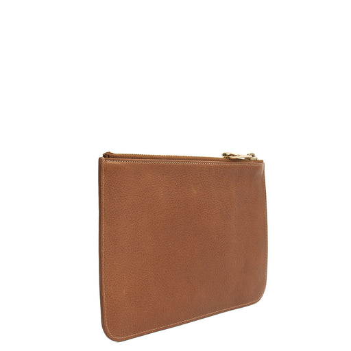 Picture of Mulberry Clutch Pouch in Oak, Calfskin Leather