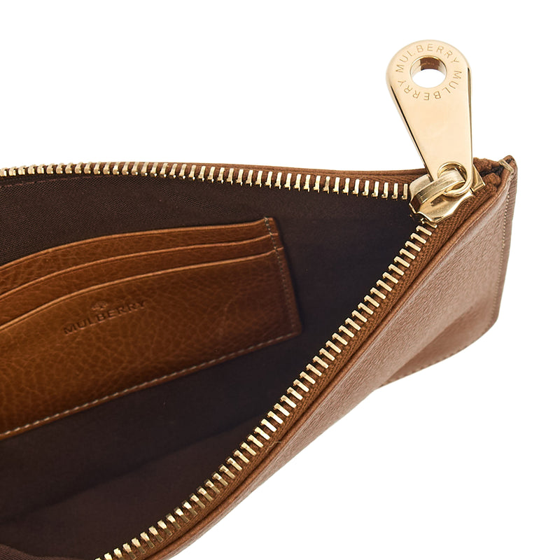 Picture of Mulberry Clutch Pouch in Oak, Calfskin Leather