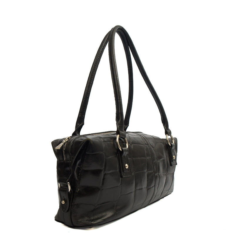 Picture of Mulberry Shoulder Bag Vintage Tote  in Black, Exotic Effect Leather