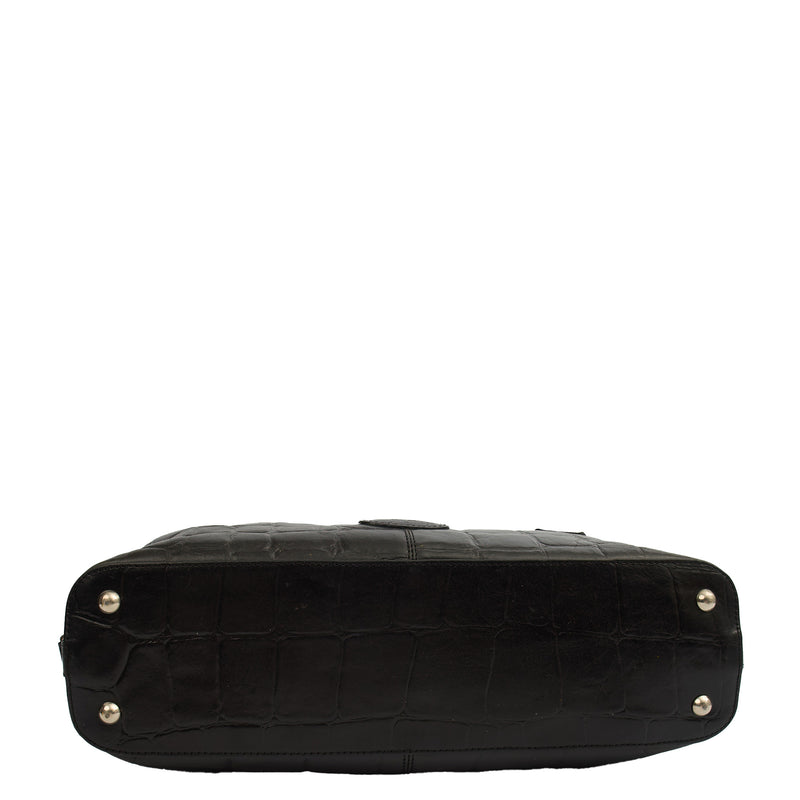 Picture of Mulberry Shoulder Bag Vintage Tote  in Black, Exotic Effect Leather