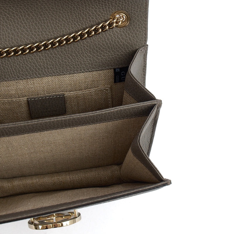 Picture of Gucci Cross Body Dollar Interlocking GG Bag - Small in Grey, Leather
