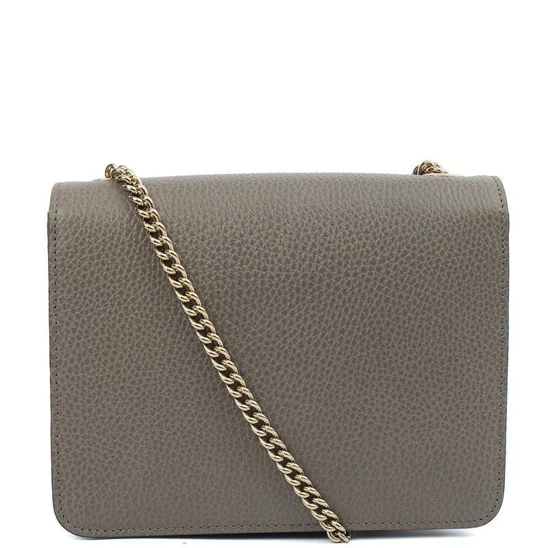 Picture of Gucci Cross Body Dollar Interlocking GG Bag - Small in Grey, Leather